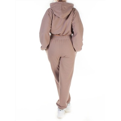 Y303 BROWN Спортивный костюм женский (100% хлопок)