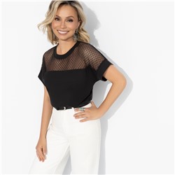 Футболка комбинированная с гипюром, Стильная свобода