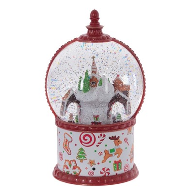 GAEM Фигурка декор в шаре "Пряничный дом" (свет, вьюга, муз, движ, AA х3 н/п +USB), D16 cм, L15 W15 H27 с