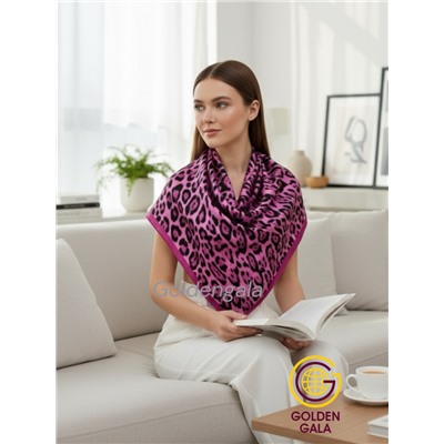 Платок утепленный Леопардовый Арт 3111/4 (фуксия)