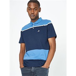 Blue Striped Polo Top