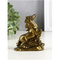 Фигурка гипс «Конь на дыбах», 10 см, под латунь