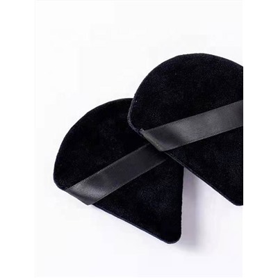 Kristaller Набор спонжей-пуховок в пластиковом контейнере для сухих и кремовых текстур, черный, 6 шт.