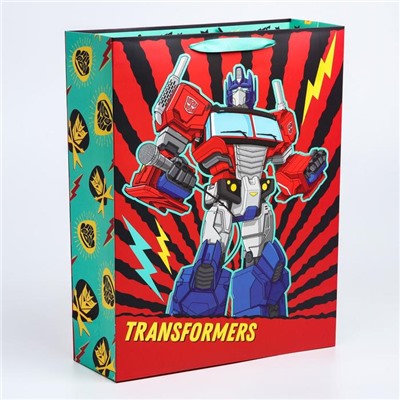 Пакет ламинат вертикальный "С Днем Рождения!", 31х40х11 см, Transformers