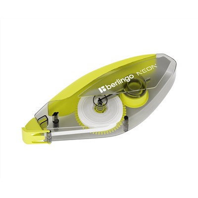 Корректирующая лента Berlingo "Neon" 5мм*10м, желтый, PET бокс, европодвес