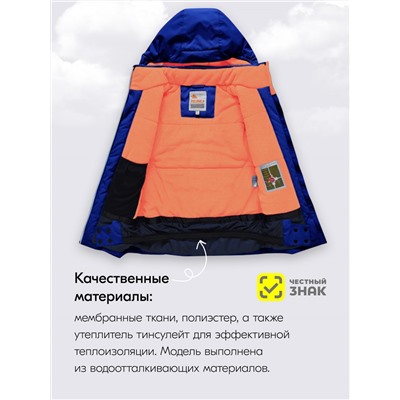 Горнолыжный костюм зимний для мальчика синего цвета 9419S