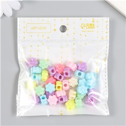Бусины для творчества пластик «Цветочек. Пастельные тона», набор 36 шт., 15 г, 1×1 см