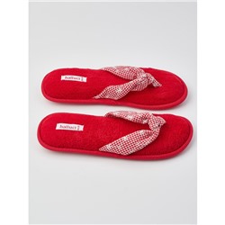 Тапочки «Шотландка» красные