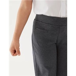 Girls' Slim Leg Knitted School Trousers (2-18 Yrs)