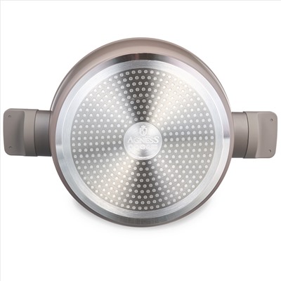 СОТЕЙНИК СО СТЕКЛ. КРЫШКОЙ И АНТИПРИГАРНЫМ ПОКРЫТИЕМ PFLUON MARBLE, 26*7,5 СМ