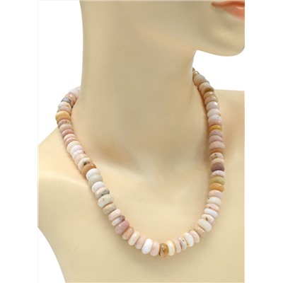 Бусы из Опала розового огранка, 50см, 80,4г