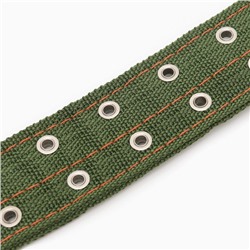 Ошейник четырехслойный с вертлюгом, 65×4 см, ОШ 54-60 см, полиэстер, зелёный