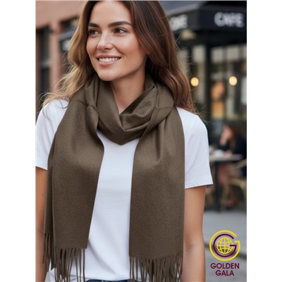 Шарф теплый женский кашемировый Арт 2581Ш/01 (темно-коричневый)