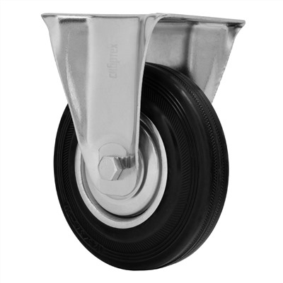 Колесо неповоротное D 125 мм, крепление  платформенное Сибртех