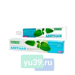 Зубная паста Весна Главаптека Мятная освежающая мята, в/ф, 90 гр.