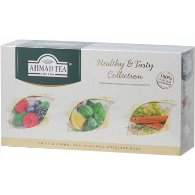 AHMAD TEA. Эксклюзивный травяной карт.упаковка, 60 пак. (Уцененная)