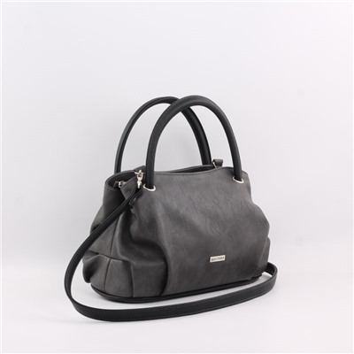 Сумка 278 македония серый+черный ХИТ продаж