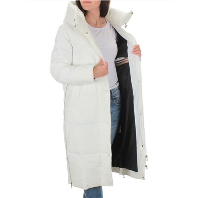 22361 WHITE Пальто зимнее женское облегченное (150 гр. холлофайбера)