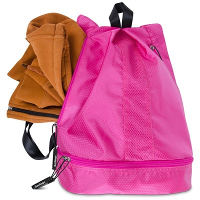 Мешок-сумка 1 отделение Berlingo "Classic pink", 39*28*19см, 1 карман, отделение для обуви