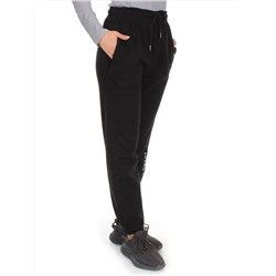 J-02 BLACK Брюки спортивные женские (85% хлопок, 15% полиэстер)