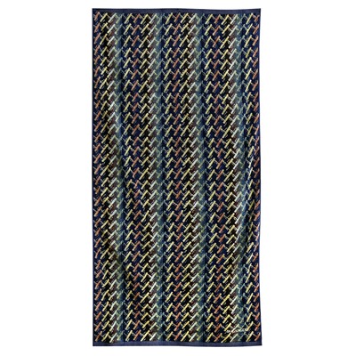 "Missoni-3002" Полотенце махровое 100х150см, плотность 375гр/м2, 100% хлопок, синий, Bolangde (Китай)