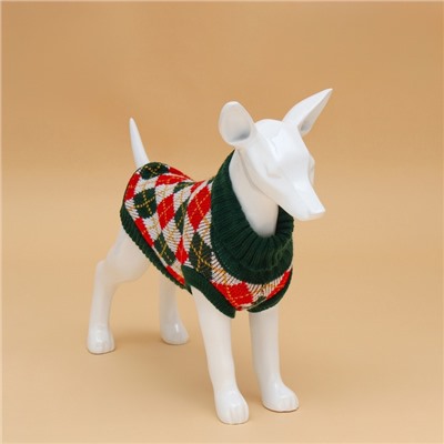Свитер для животных «Шахматы», XL (ДС 34, ОШ 34, ОГ 32-51 см)