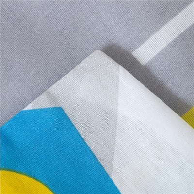 Постельное бельё Синий трактор Big Town 112×147 см, 60×120+20 см, 40×60 см, 100% хлопок, бязь 125 г/м²