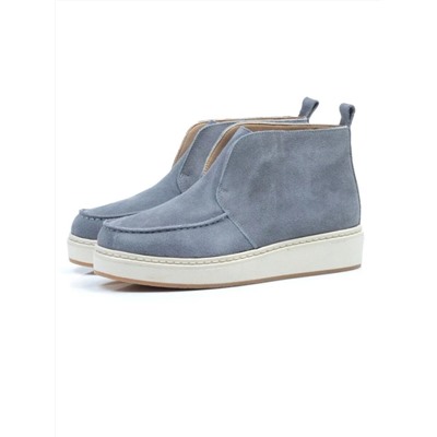 01-5173-6 GRAY/BLUE Ботинки демисезонные (натуральная замша, байка)