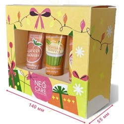 Набор подарочный новогодний NEO CARE «GOOD MORNING»
(Neo Care Крем для рук увлажняющий "Apricot mousse", 30мл; Neo Care Крем-сияние Vanilla souffle, 30мл; Neo Care Матирующий гель для умывания "Yogurt", 30мл) АКЦИЯ!