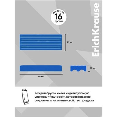 Пластилин 10 цветов 160 г Erich Krause, европодвес, экономичная упаковка
