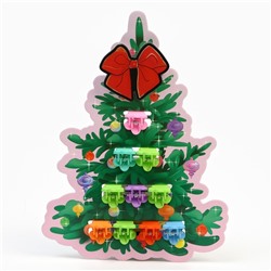 Подарочный набор новогодний для девочки «Праздник»: заколка и крабики для волос