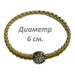 Резинка для волос эластичная (жгут волна с украшением) Арт 66 тип 5