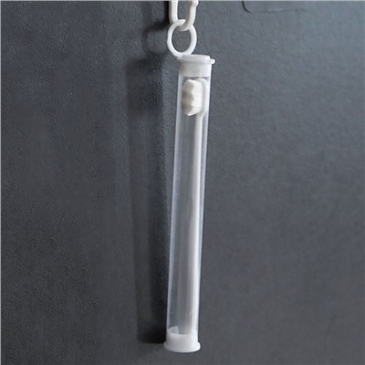 Зубная щетка с волнистой головкой белая в трубке, 1 шт