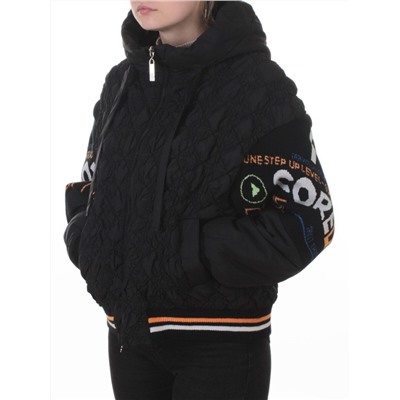 705 BLACK Куртка демисезонная женская (100 гр. синтепон)