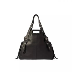 Большая черная сумка Мисс M, Plain Leather Miss M XL Bag Black, произв. Maje