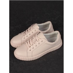 05-PDA175-3 BEIGE/PINK Кроссовки женские (натуральная кожа)
