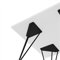 Столик журнальный SHT-TU29/H36/ЛДСП 60/60
                        черный муар / белый