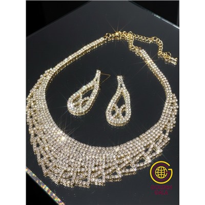 Набор бижутерии "Вечерний шарм" Арт Н5 модель 4 золото