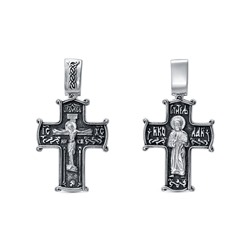 Крест (свт. Николай) из серебра литье частичное чернение