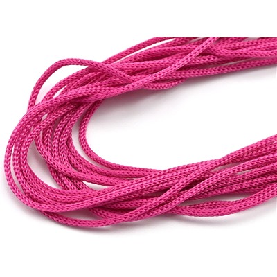 Шнур для плетения шелковый 1мм цв.фуксия, 100м