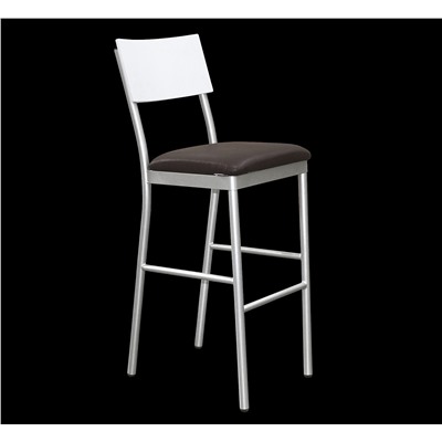 Стул барный SHT-S102
                        сереб. / espresso / белая шагрень гл.