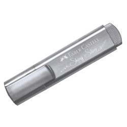 Текстовыделитель Faber-Castell "TL 46 Metallic" мерцающий серебряный, 1-5мм