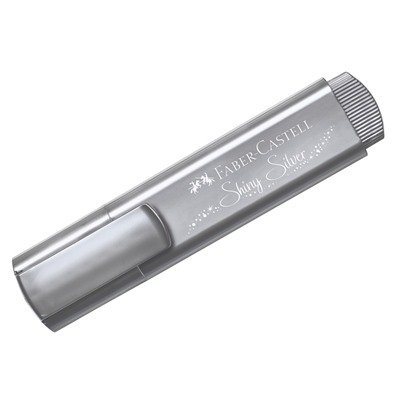 Текстовыделитель Faber-Castell "TL 46 Metallic" мерцающий серебряный, 1-5мм