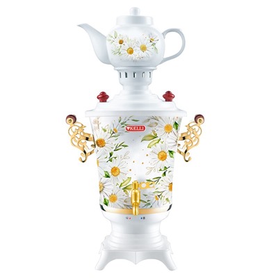 Самовар KELLI-1478 электр 2300Вт обьем 4,0л керамический заварник 0,9л (4) оптом