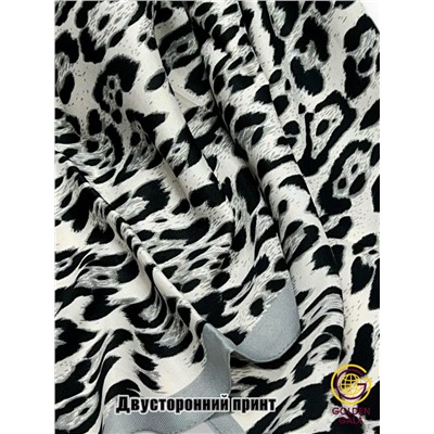 Платок утепленный Леопардовый Арт 3111/5 серый