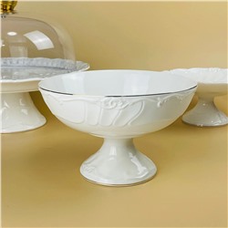 109-254 Фруктовница 20х12см на ножке КРОКУС ЗОЛОТО в под.уп.(х6)Фарфор