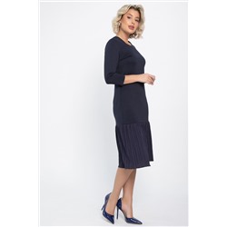 Платье с воланом Ливия (синее) П14810-10М