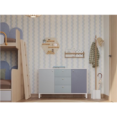 Вешалка напольная Oulof, 158 см, бук/белая