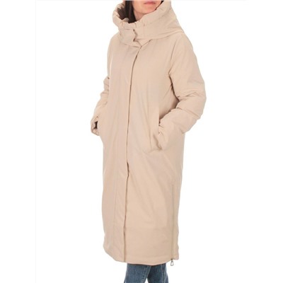 22377 BEIGE Пальто зимнее женское облегченное (150 гр. холлофайбера)