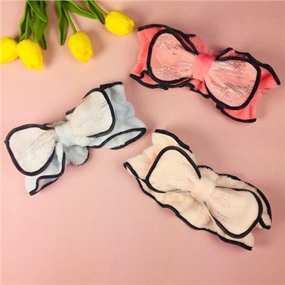 Повязка на голову "Beauty - Honey", микс 6 цветов, 17,5*5см ( упаковка белый ZIP пакет )
